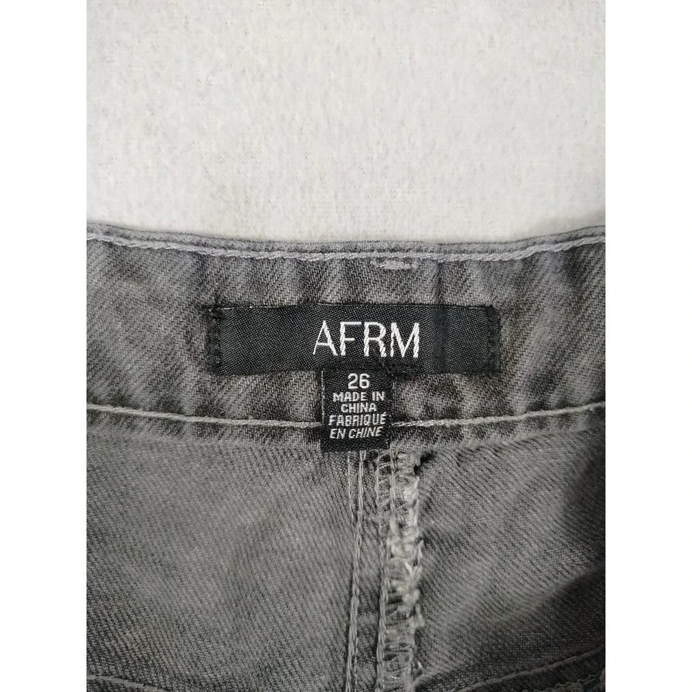 AFRM Jeans Womens 26 Gray Parker Cargo Baggy Streetwear Rave Wear Parachute Y2K